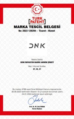 marka tescil denk makine
